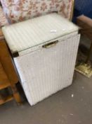 Lloyd Loom style linen bin