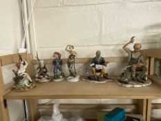 Quantity of Capodimonte figures and others similar