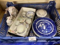 Mixed Lot: Assorted tea wares, children's/dolls tea wares, pig figurine etc