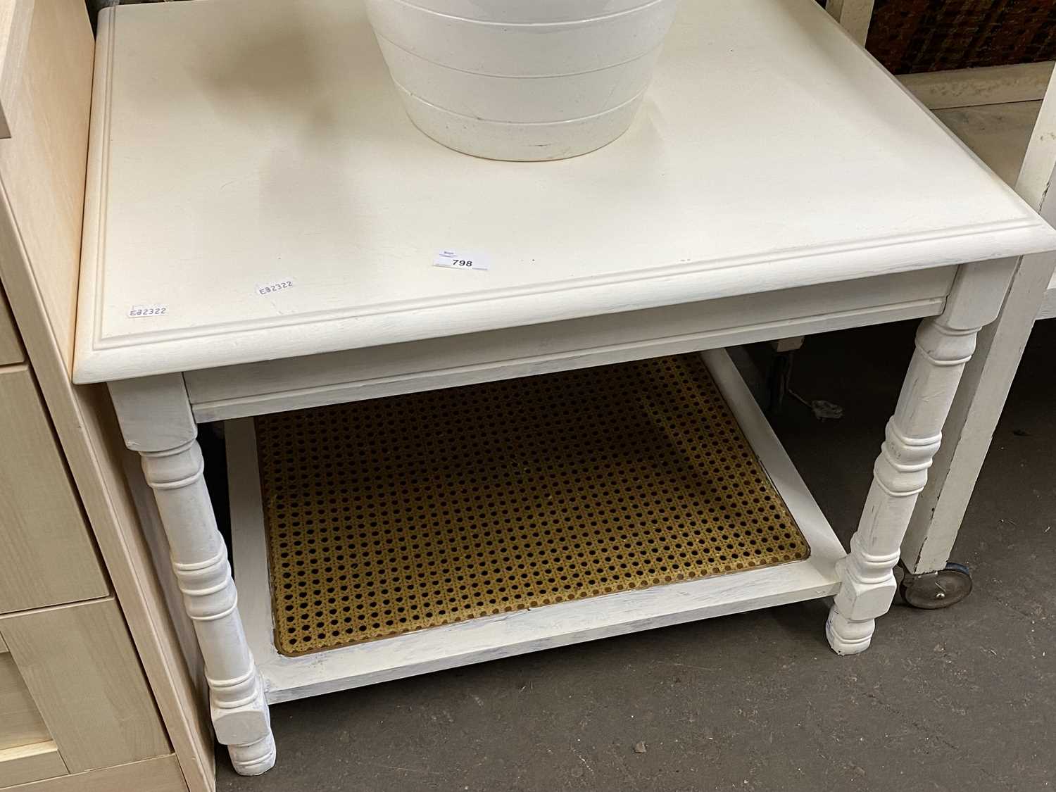 White painted coffee table