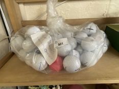 Bag of approximately 50 golf balls