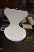 Modern cream finish kitchen chair