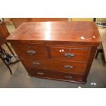 Late Victorian mahogany four drawer chest