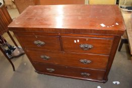 Late Victorian mahogany four drawer chest