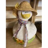 Plaster model of Mother Goose in a straw hat