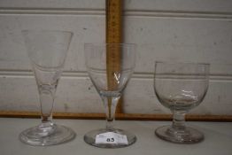 Three 19th Century drinking glasses