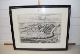 Great Ribston The Seat of The Right Honourable Sir Henry Goodricke, reproduction engraving, framed