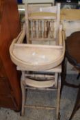 Child's pine highchair