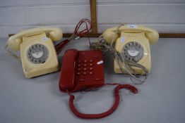 Group of three vintage telephones