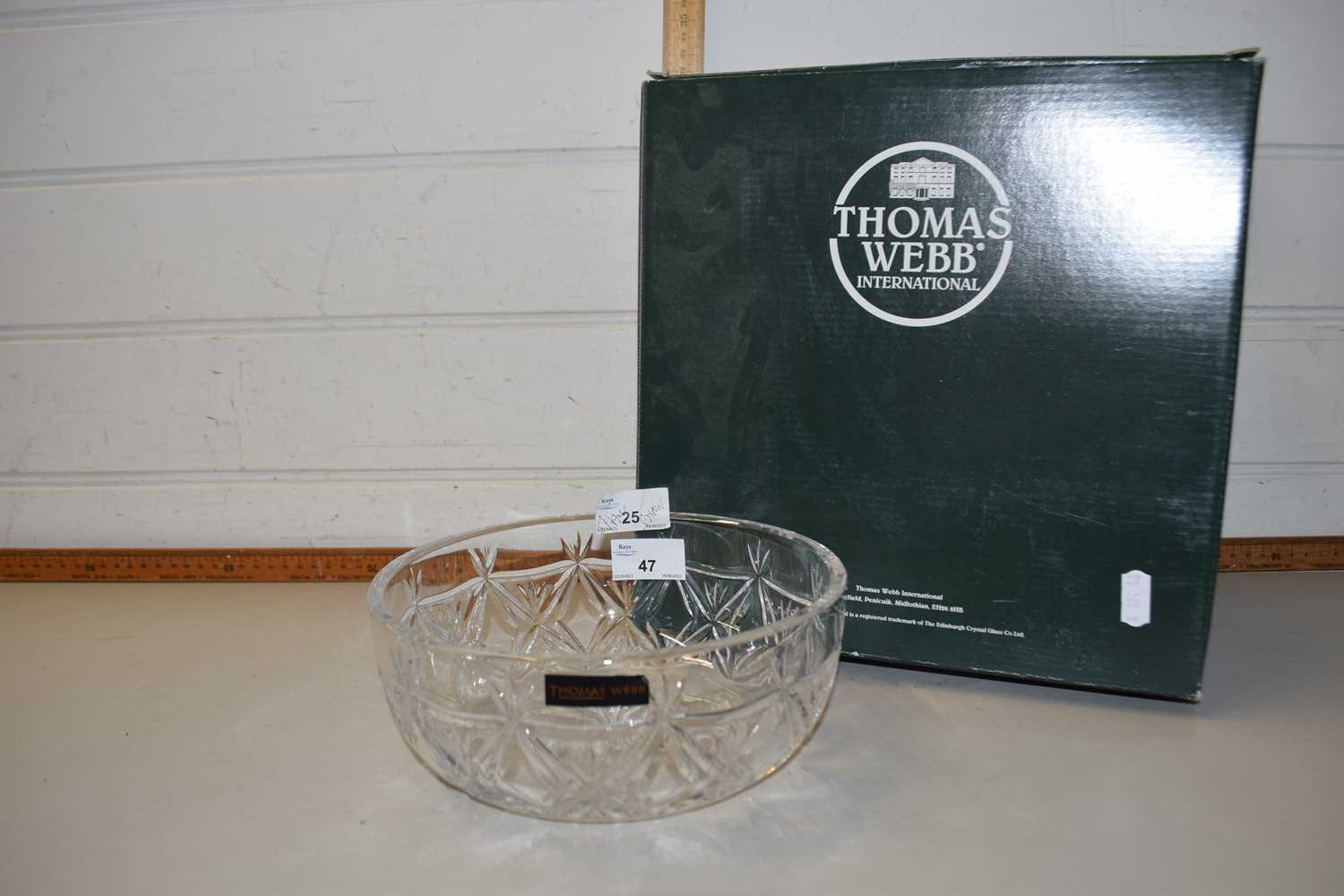 A Thomas Webb cut glass fruit bowl