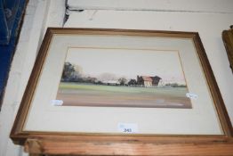 Watercolour of a farmhouse scene, signed lower left by Dobson