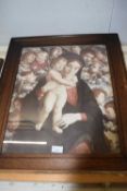 Framed picture of the Madonna and child