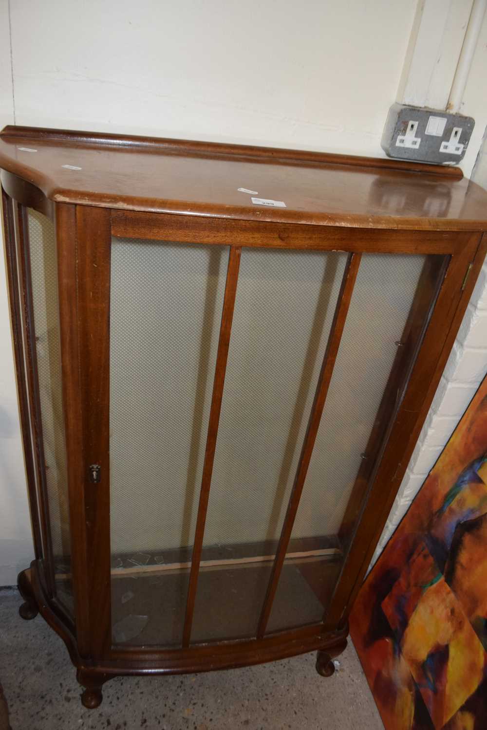 An early to mid 20th Century glazed display cabinet, approx 75cm wide