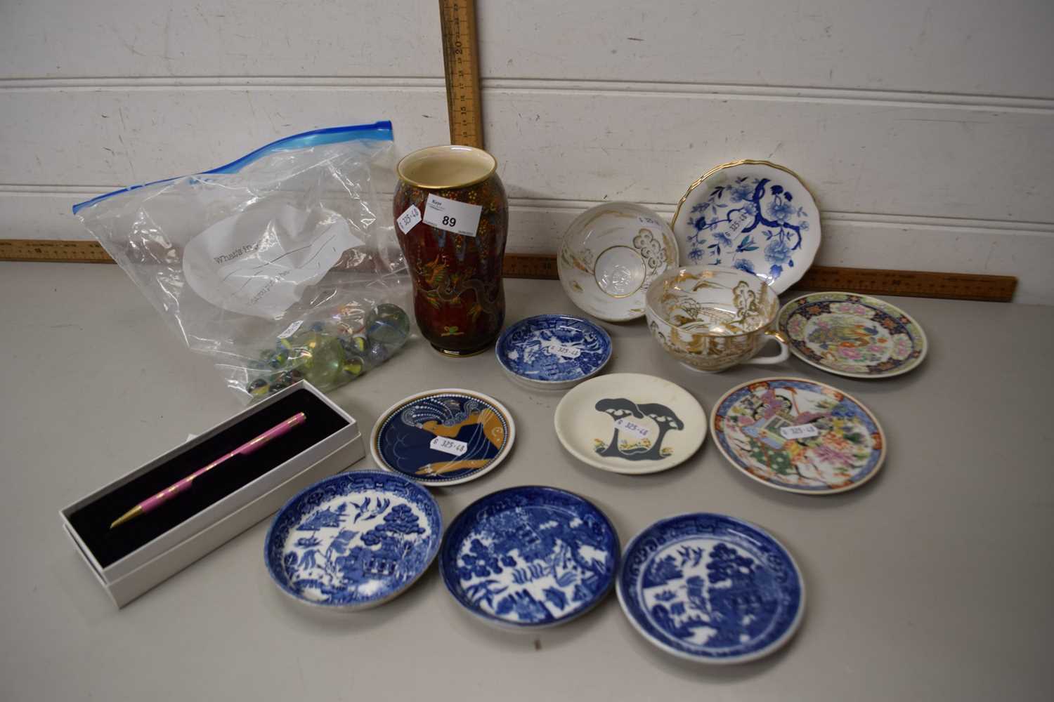 Mixed Lot: Crown Devon assorted tea wares, marbles, St James Place pens etc