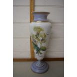 Milk glaze vase decorated with flowers