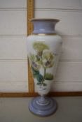 Milk glaze vase decorated with flowers