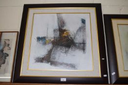 Contemporary abstract, unsigned, oil on canvas, framed