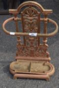 Gilt painted cast iron umbrella stand