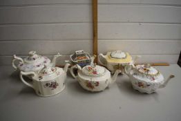 Collection of six teapots, early 20th Century, various makers