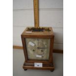 Wooden mantel clock with metal dial (a/f)