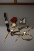 Small quantity of watches to include Hugo Bucher gentlemans wristwatch and other ladies gilt metal