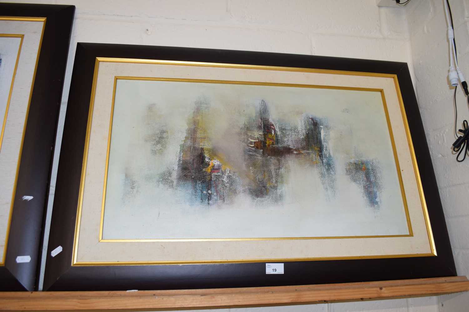 Contemporary abstract, unsigned, framed