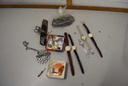 Mixed Lot: Watches, coins, costume jewellery etc