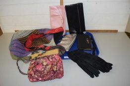 Quantity of assorted ladies accessories to include handbags and leather gloves