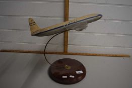 BOAC airliner on circular wooden plinth