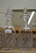 Pair of cut glass decanters