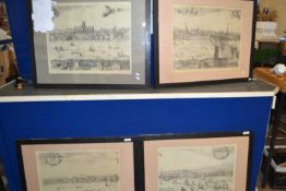 Set of four reproduction engravings from the Topographical Society of London after Claes Jansz