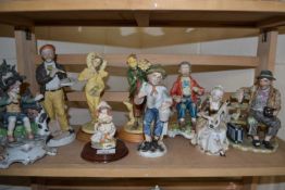 Selection of various Capodimonte style figures