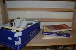 Quantity of assorted postcards and postcard collecting books