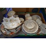 Quantity of assorted ceramics to include a Wedgwood floral decorated bowl, Imari style plates, royal