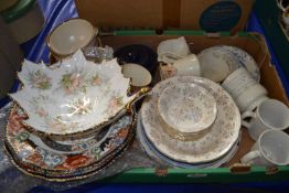 Quantity of assorted ceramics to include a Wedgwood floral decorated bowl, Imari style plates, royal