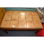 Tiled top coffee table