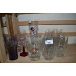 Quantity of assorted drinking glasses