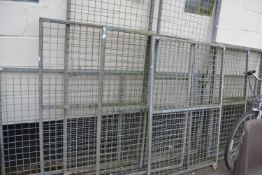 A large aluminium dog kennel