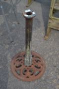 Cast iron garden table stand