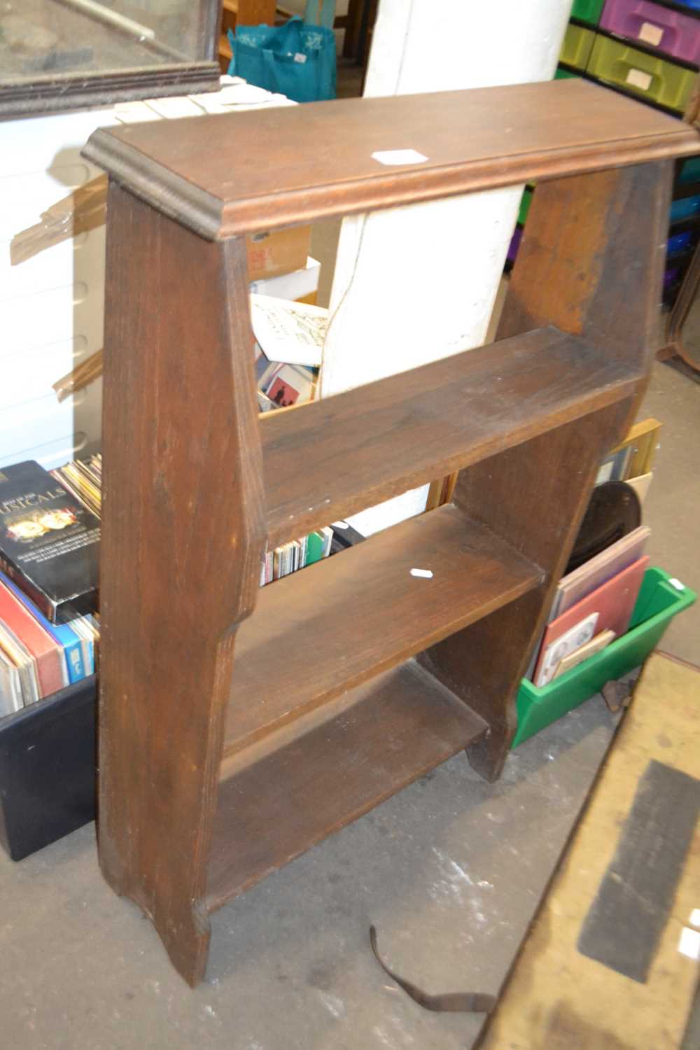 A small wooden bookshelf, 62cm wide