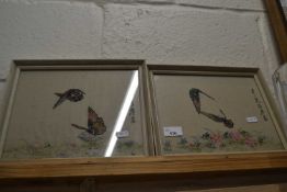 Two framed Japanese pictures