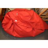 Giant red beanbag