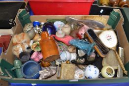 Mixed Lot: Glass ware, ceramics, trinket boxes, candlesticks etc