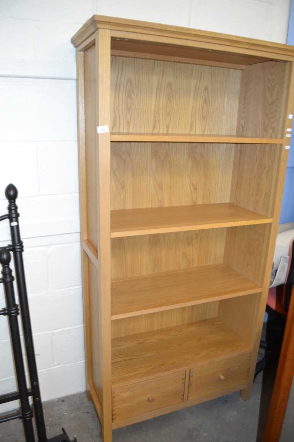 Bookshelf with two drawers below, 85cm wide