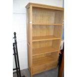 Bookshelf with two drawers below, 85cm wide