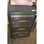 steel workshop three drawer cabinet