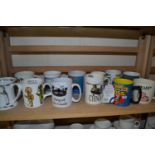 Quantity of various mugs