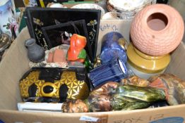 Mixed Lot: Stone ware pot, terracotta planter, assorted jugs, vases etc