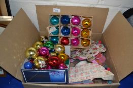 A quantity of assorted Christmas decorations and other seasonal decorations