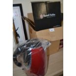 A Russell Hobbs red kettle, new and boxed